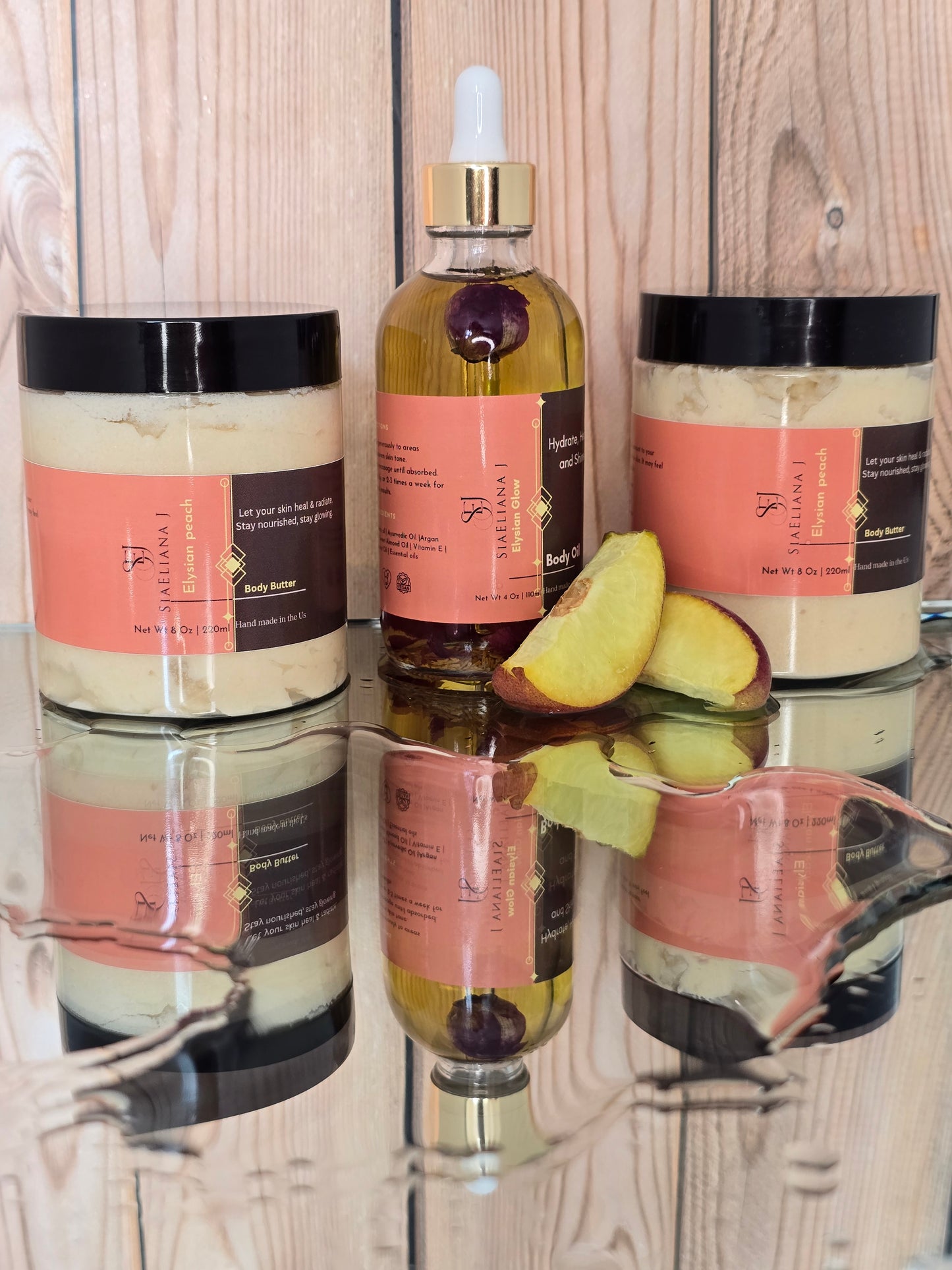 Elysian Peach Lux Body Set – Hydration & Glow Collection