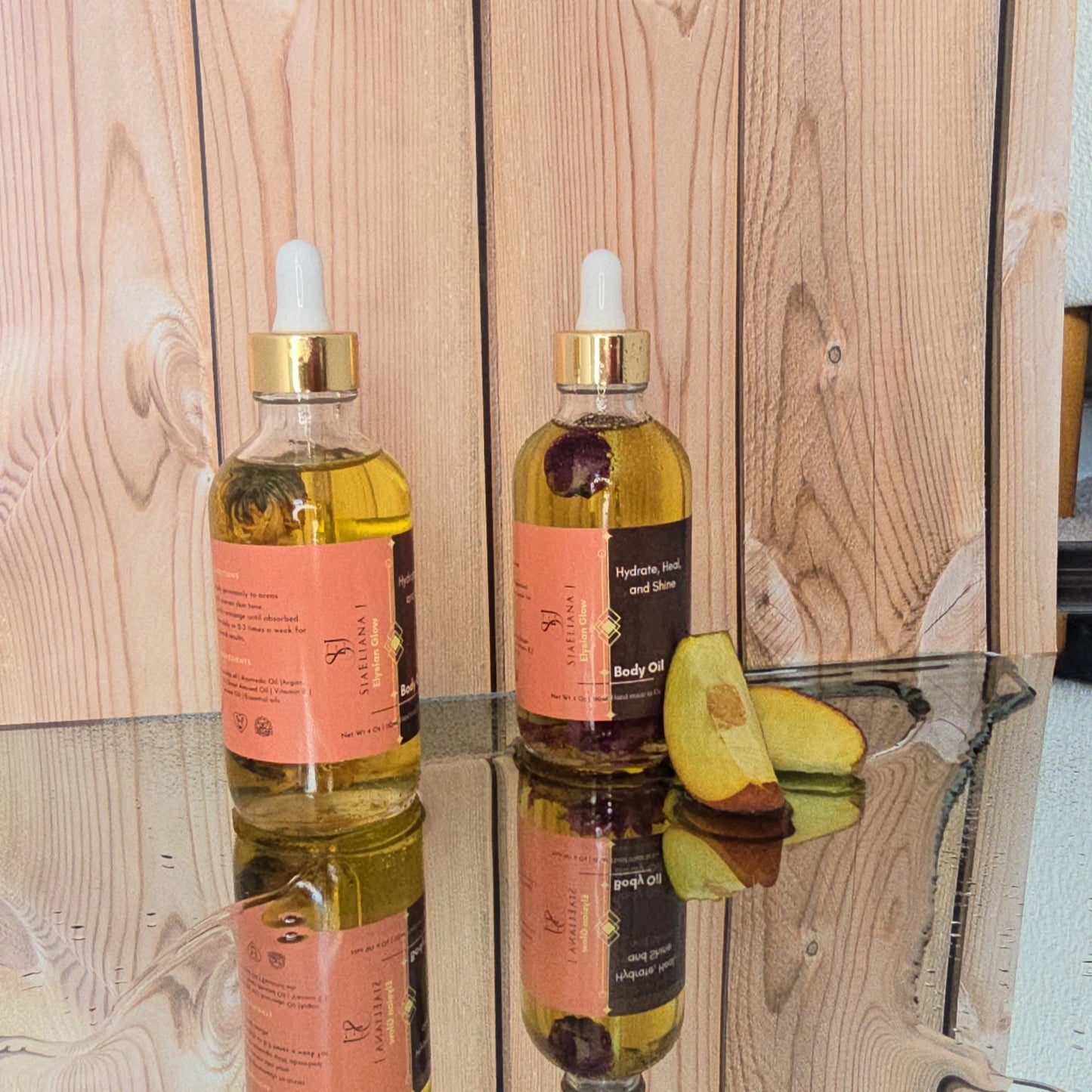 Elysian Peach Body Oil β Luxurious Glow for Radiant Skin