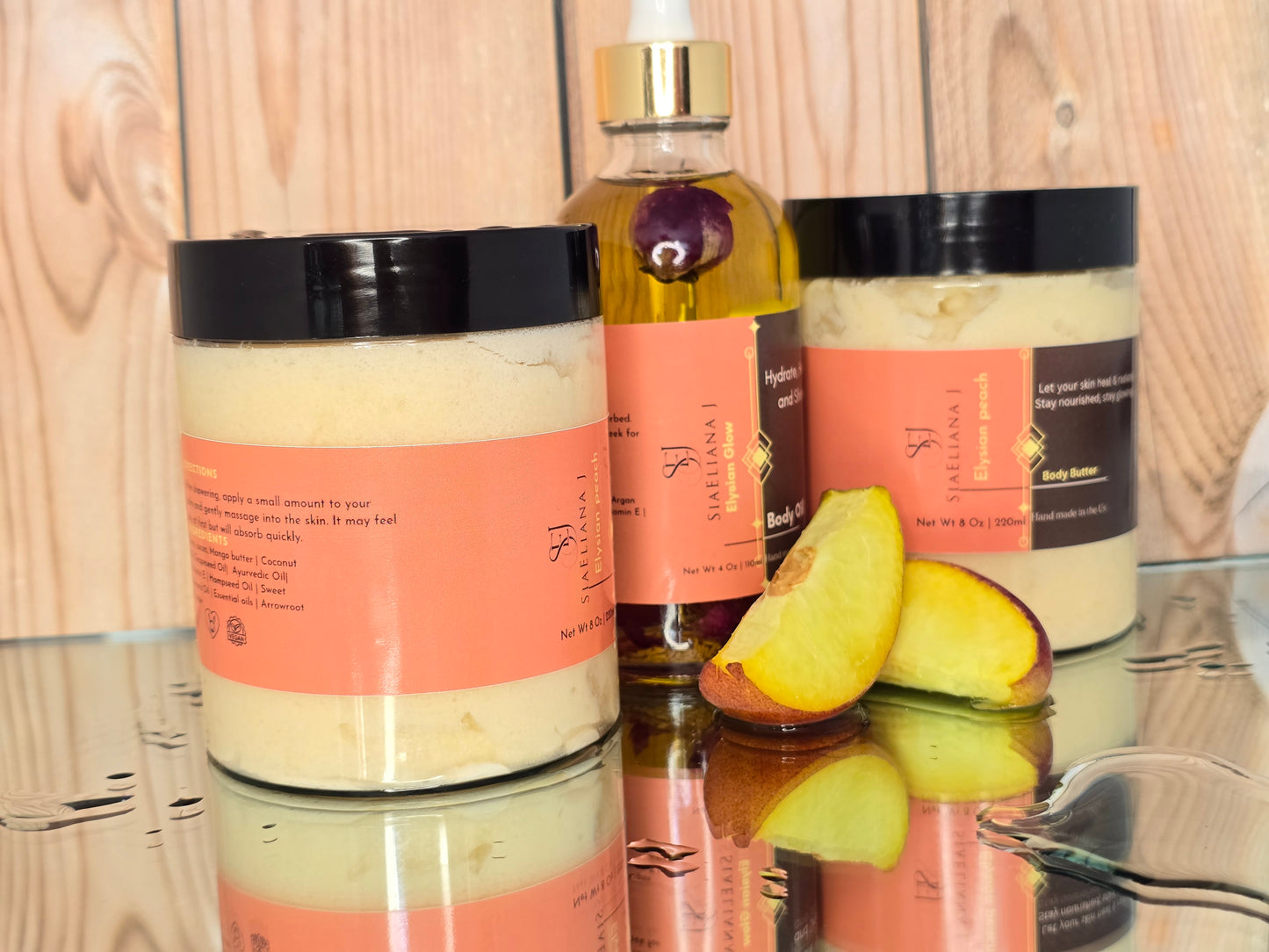 Elysian Peach Lux Body Set – Hydration & Glow Collection