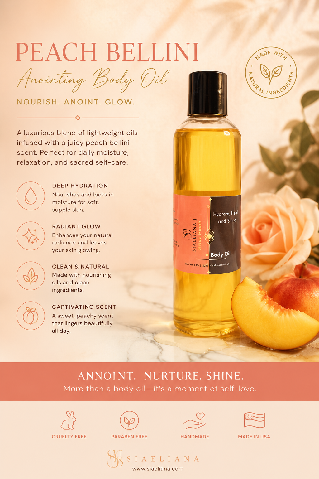 Peach Bellini Anointing Body Oil
